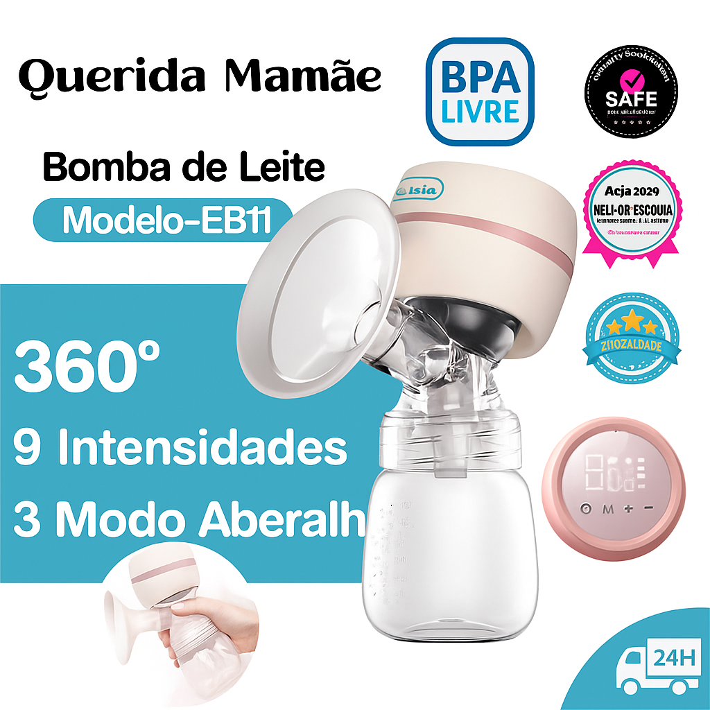 Bomba tira-leite elétrica inteligente integrada de alta sucção
