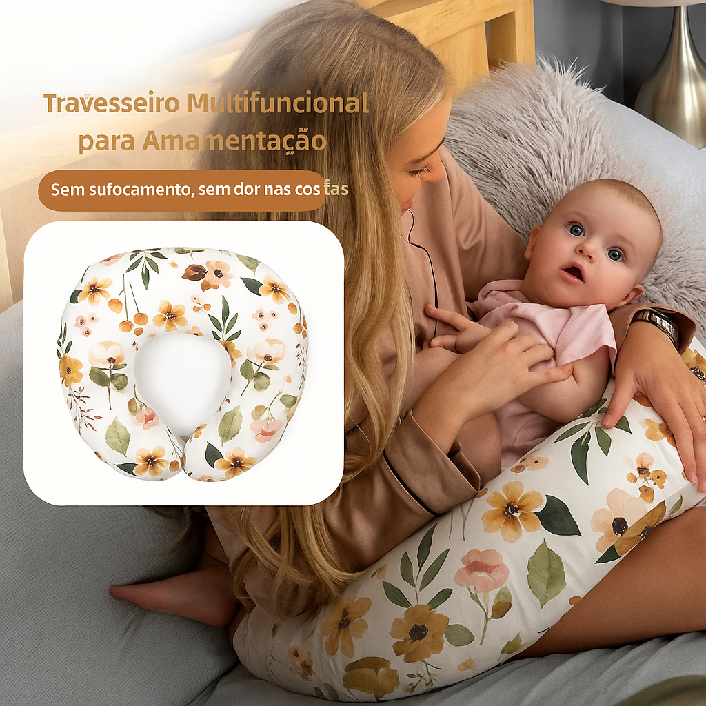 Almofada de amamentação com cores diferentes