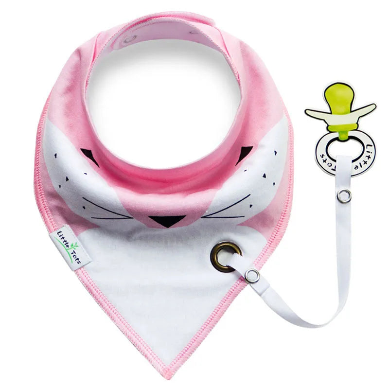 Babadores de bebê com porta-chupeta