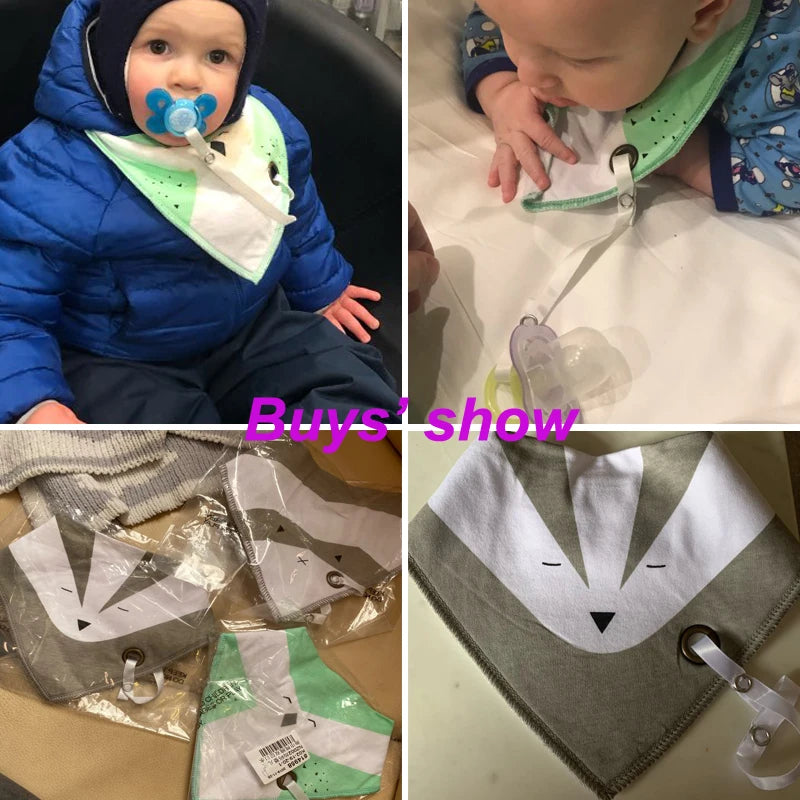 Babadores de bebê com porta-chupeta