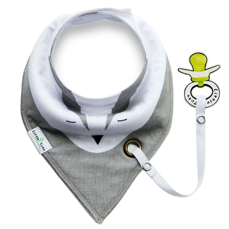 Babadores de bebê com porta-chupeta