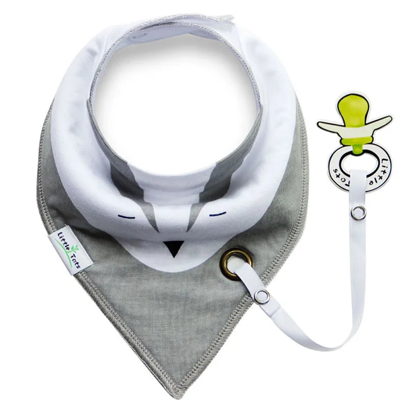 Babadores de bebê com porta-chupeta
