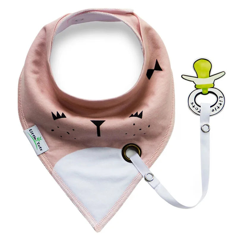 Babadores de bebê com porta-chupeta