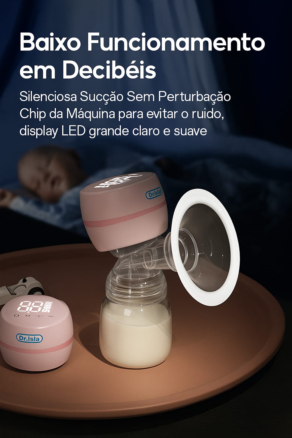 Bomba tira-leite elétrica inteligente integrada de alta sucção