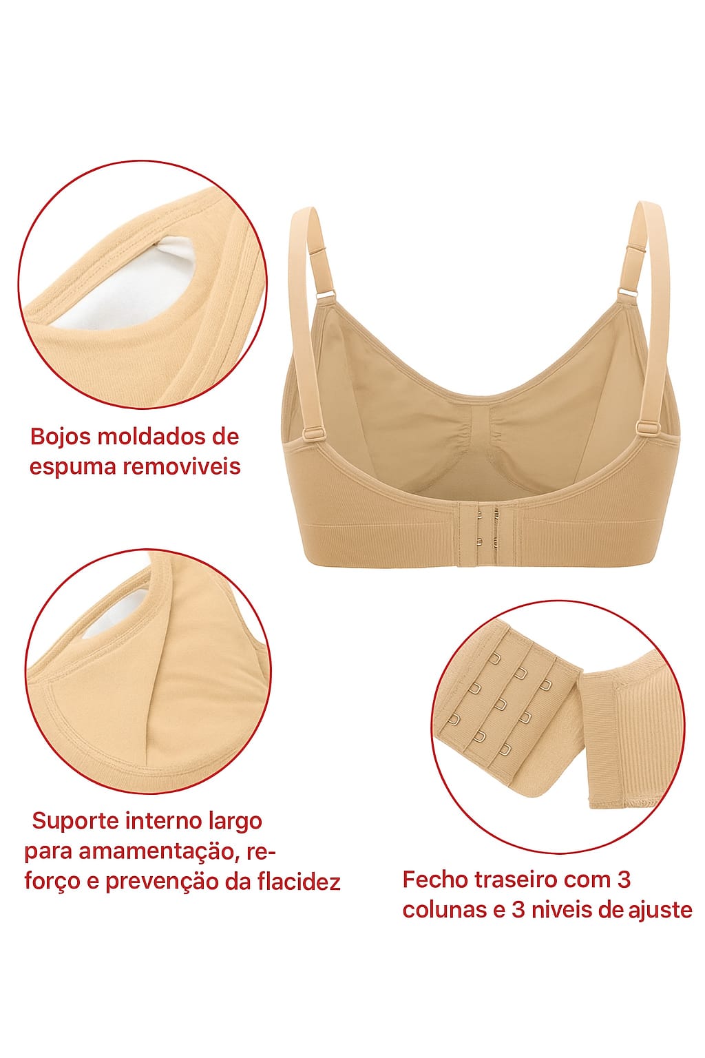 Sutiã de amamentação combo com 3 Peças ou individual
