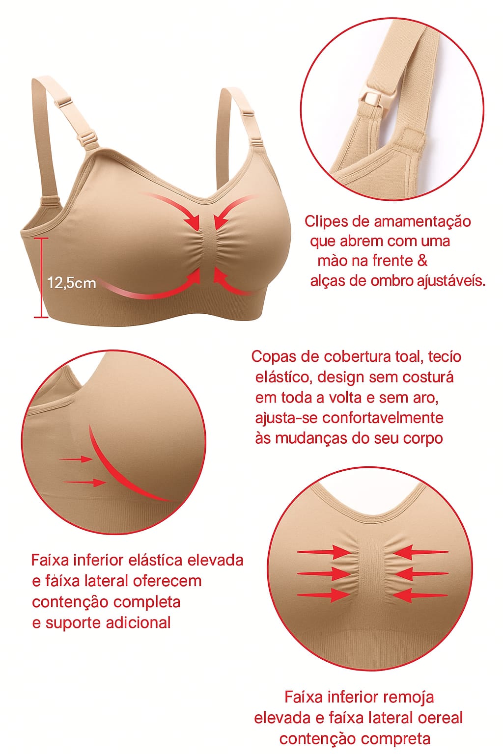 Sutiã de amamentação combo com 3 Peças ou individual