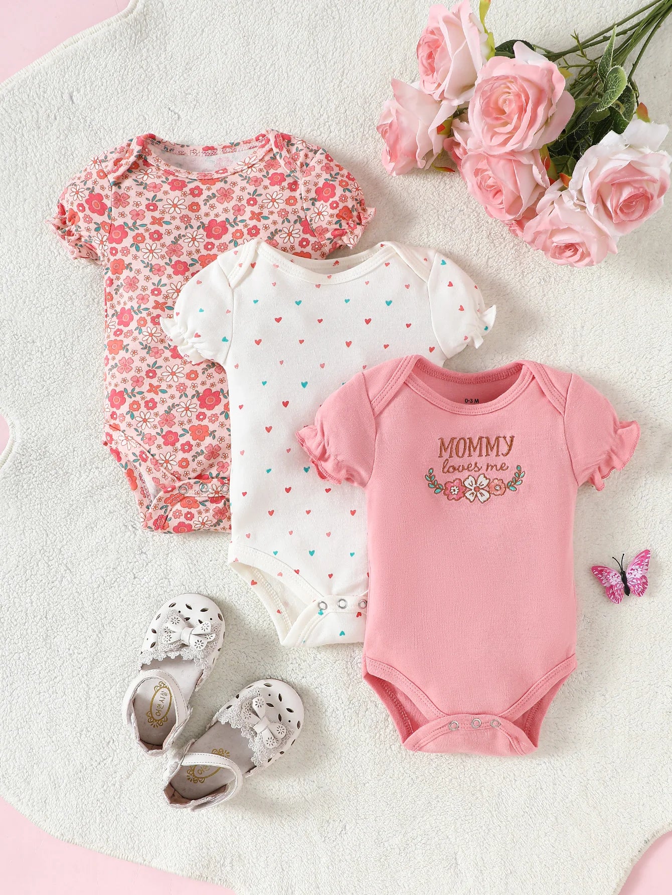 Pack 3 peças de body para bebês