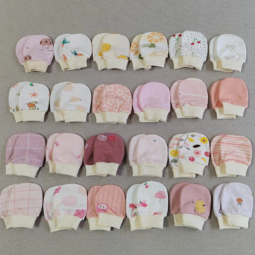 5 pares de luvas para bebês recém-nascidos, luvas anti-arranhões para bebês