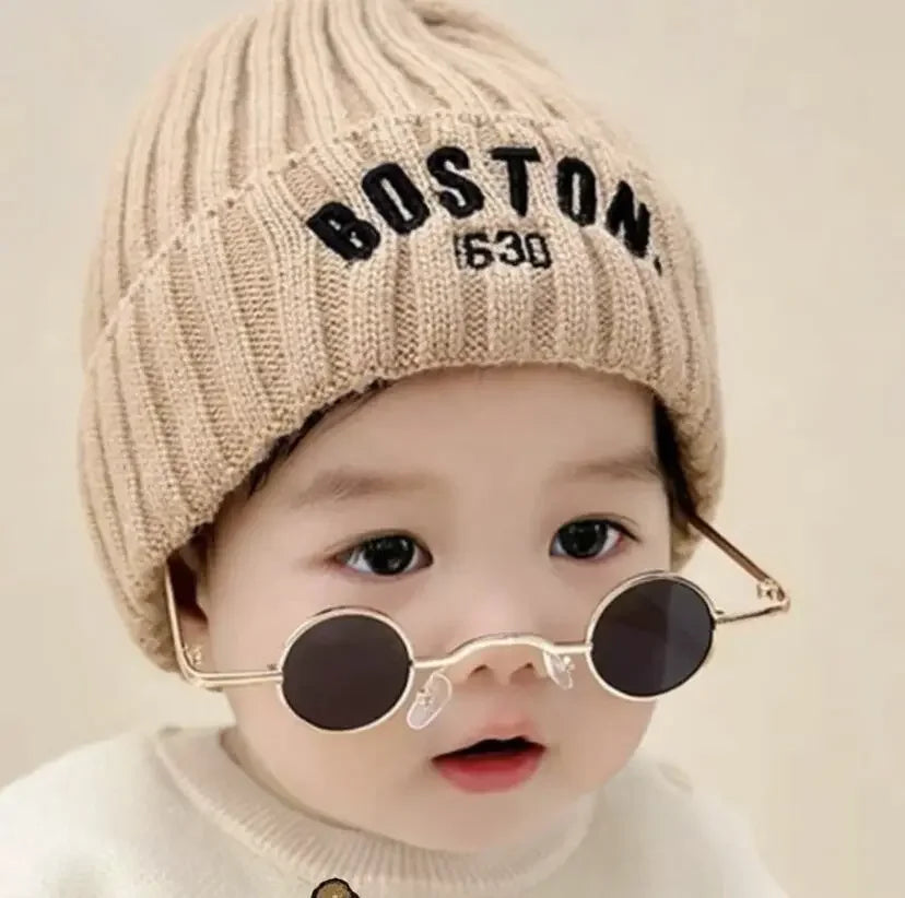 Gorro de inverno de malha com estampa