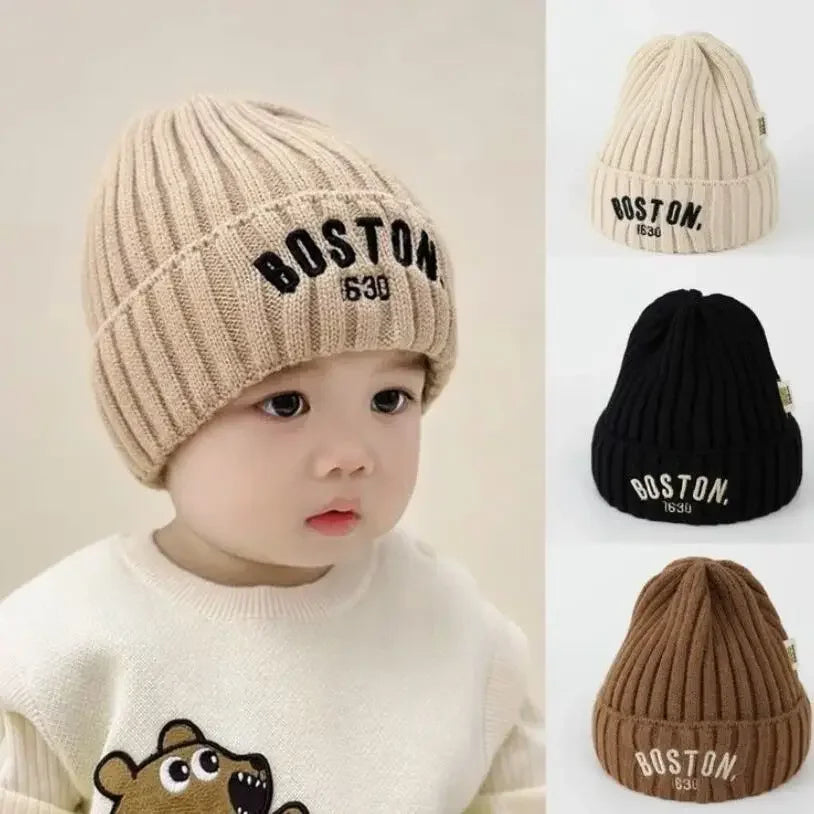 Gorro de inverno de malha com estampa