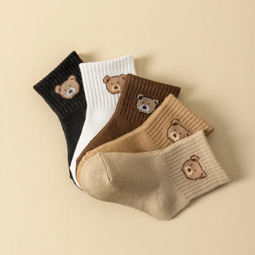 5 pares de meias de bebê e para crianças pequenas, macias, confortáveis