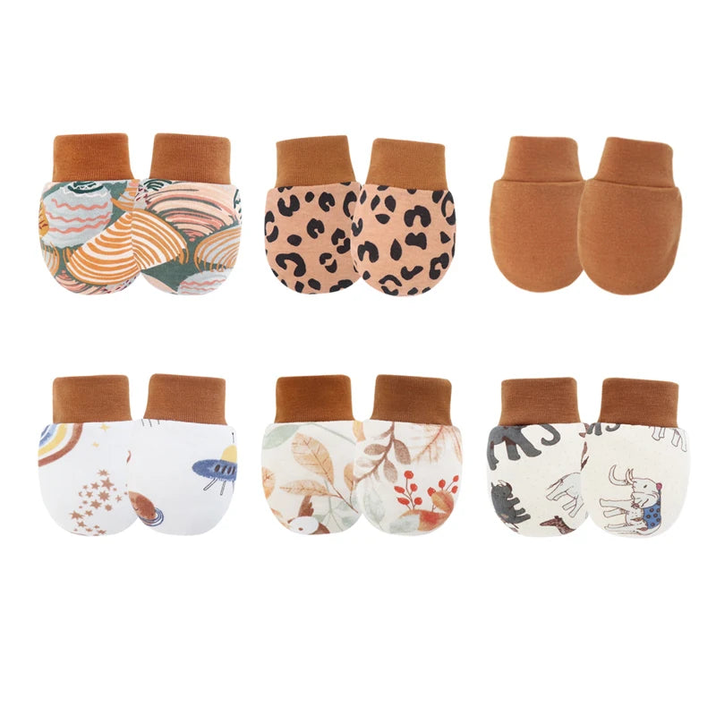6 pares de luvas de bebê para meninos e meninas