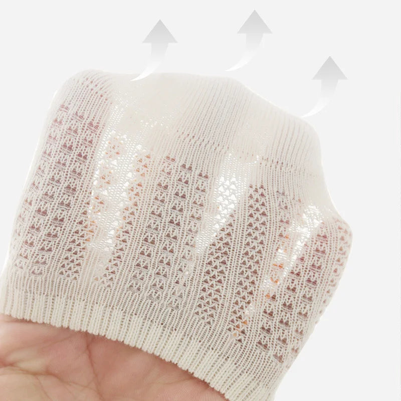 6 pares de meias de algodão antiderrapantes para bebês