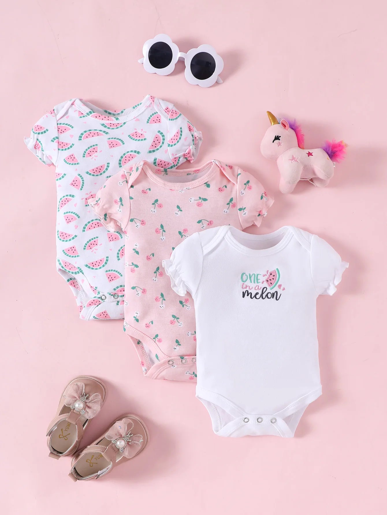Pack 3 peças de body para bebês
