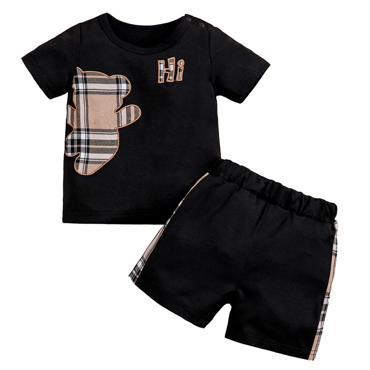 Conjunto Camiseta e Shorts com estampa de Urso
