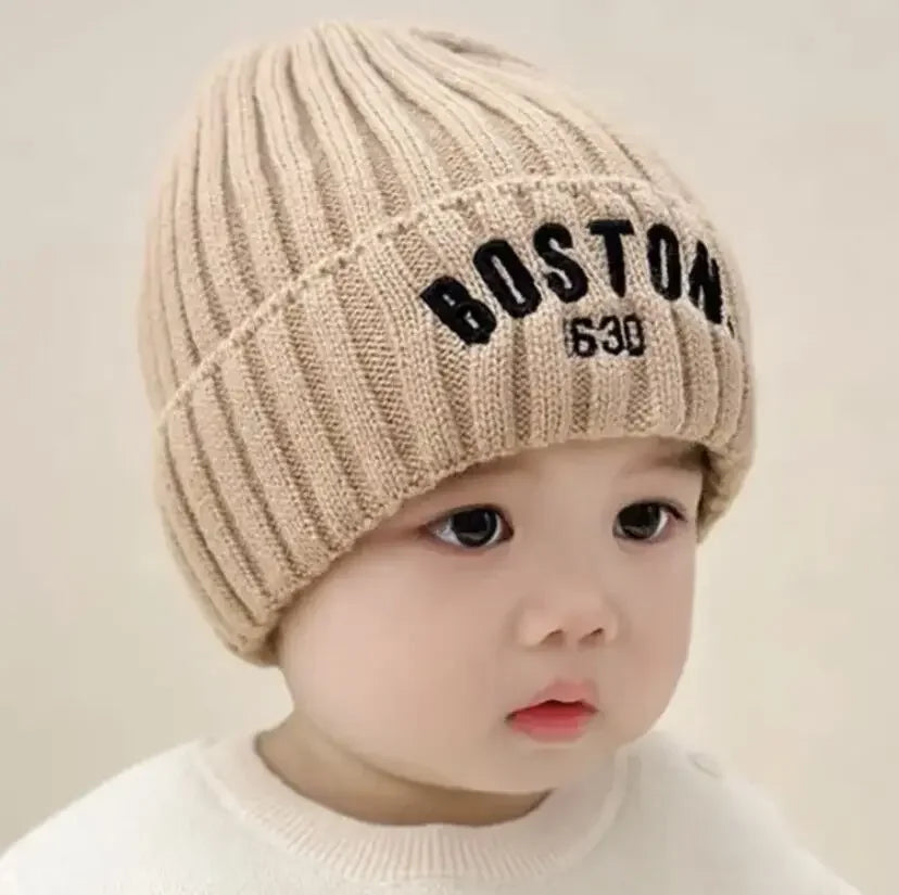 Gorro de inverno de malha com estampa