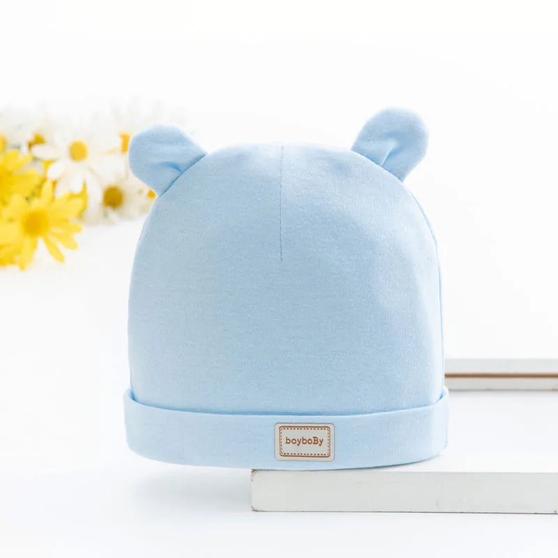Gorro com orelhinhas de urso e coelho