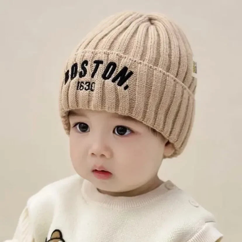 Gorro de inverno de malha com estampa