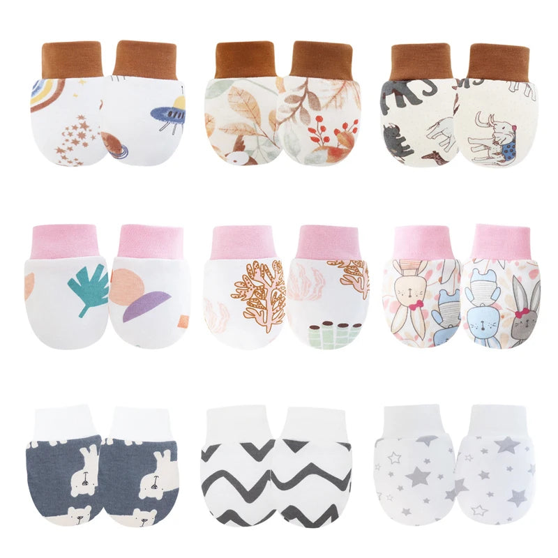 6 pares de luvas de bebê para meninos e meninas