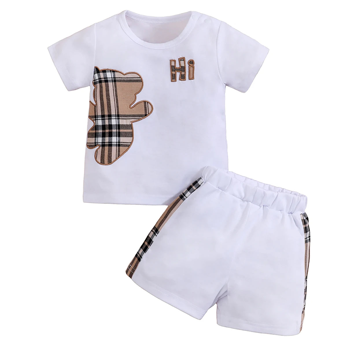 Conjunto Camiseta e Shorts com estampa de Urso